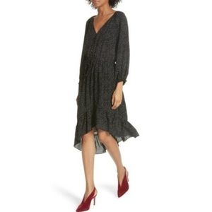 EUC Joie Asymmetrical Dotted Chiffon Dress